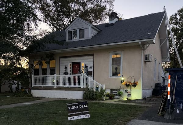 After: Cedar Shake Replacement on a Perkasie Farmhouse — CertainTeed Landmark Pro on Complex Roofline
